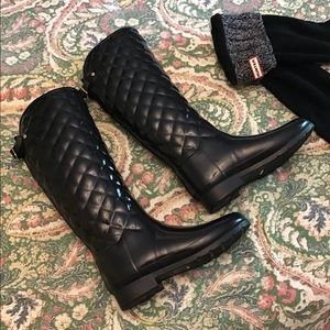 Hunter boots with Hunter socks added, EUC  (Offers are welcome)